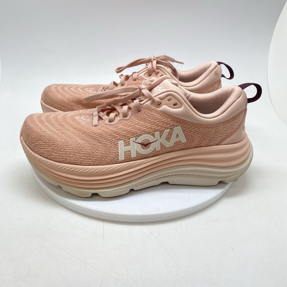 Hoka One One Sneakers Womens 9 B Gaviota 5 1134235 RLTT Pink Cream Running Shoes - Picture 3 of 10
